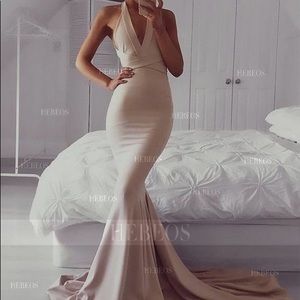 blush pink prom dress